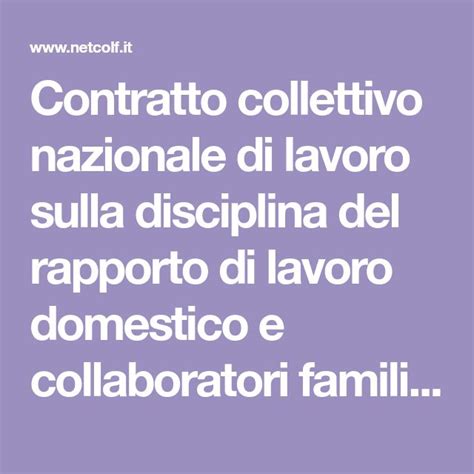 contratto collettivo lavorocolf.